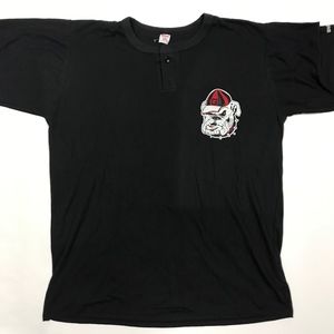 VTG Georgia Bulldogs 2 Button Wilson T Shirt 2XL